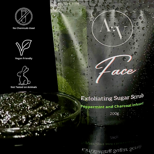 Sugar and Salt Charcoal Infused Face Scrub